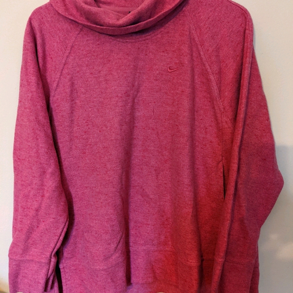 Nike women's cowl neck pink sweatshirt